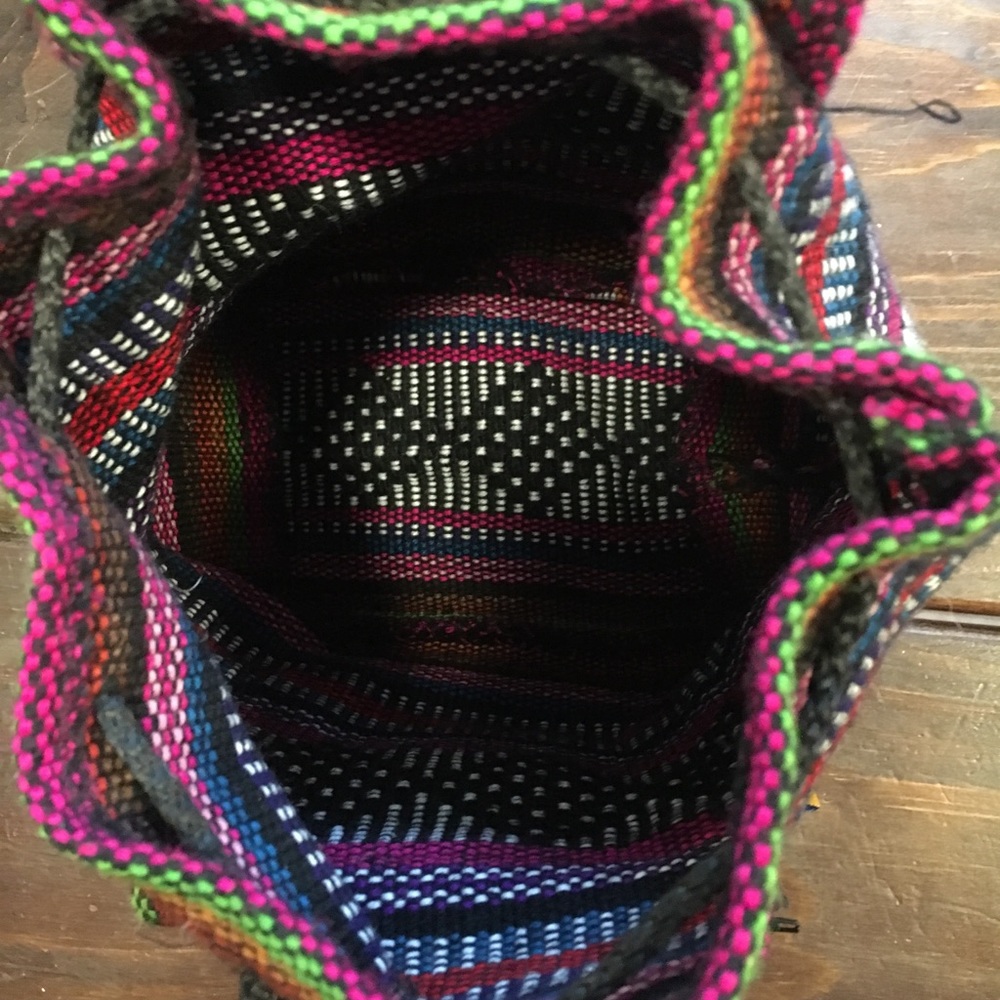 Mini Backpack Woven Rainbow Pattern - New - image 4